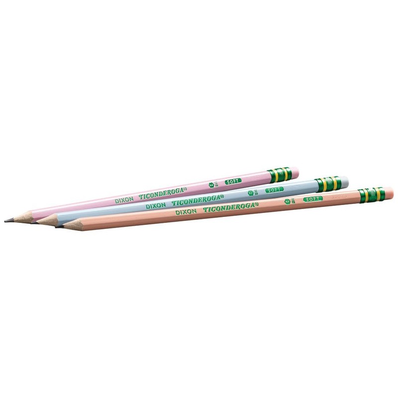 Ticonderoga Pastel Number 2 Pencils 18 Count with Erasers Pre