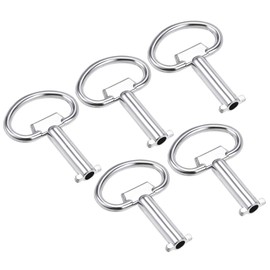 uxcell Electrical Cabinet Key 5mm Hole Zinc Alloy Water Meter Box Safety Key 54x40mm 5Pcs