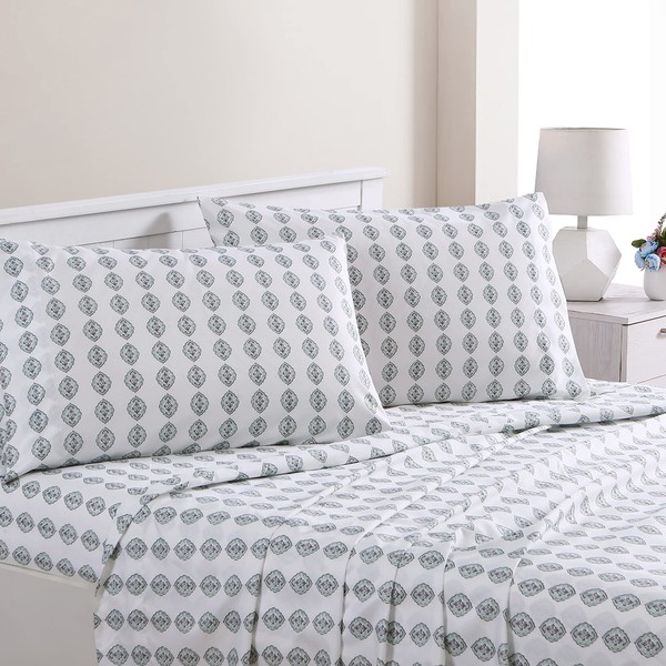 Modern Threads Printed 4-Piece Extra Soft Bedding Sheets & Pillowcase