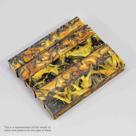 Legacy Woodturning, Premium Resin Pen Blank - Gold Rush, 5 Pack
