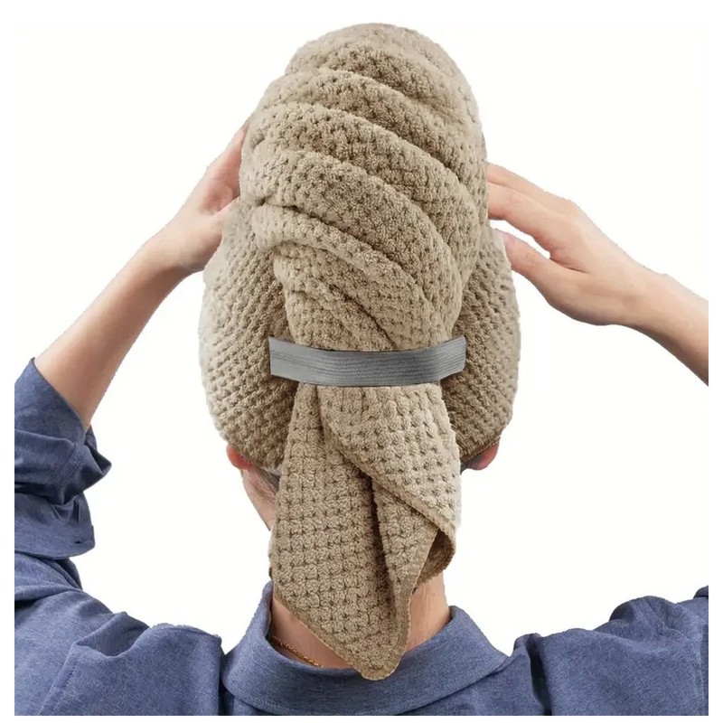 Microfiber Hair Towel Wrap – Extra-Large Quick-Dry Hair Turban with