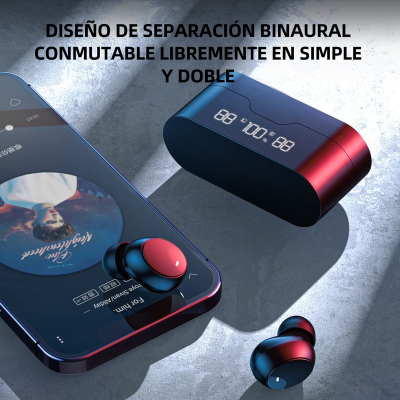 SSinaaes Wireless Headphones, In-Ear Headphones, Bluetooth 5.1, Deep Bass, High