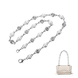 Healvian Handbags Metal Chains Bag Chain with Rhinestone Chain Handbag Chain Strap Purse Chain Strap Bag Handle Shoulder Chain Handbag Bag Chain