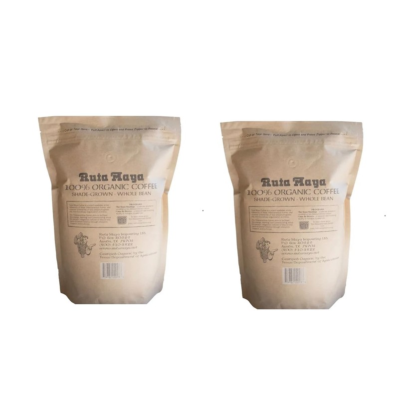 Ruta Maya Organic Medium Roast Whole Bean Coffee 2 Count