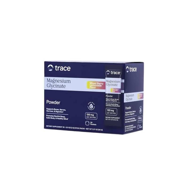 Trace Minerals Glicinato de Magnesio en polvo 30 sobres 3