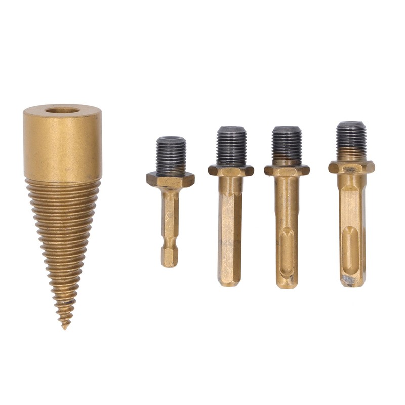 5Pcs Firewood Drill Bit 32mm Wood Log Splitter C45 Steel