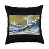 Retro Vintage Surfing a Wave Pet Crested Gecko Lover Throw