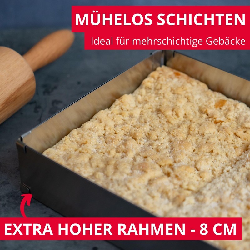 Westmark Baking Frame, Adjustable: 15.5 - 28 cm, Extra High: