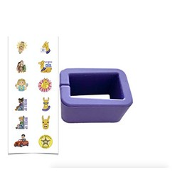 BPA-Free Car Seat Belt Buckle Booster - Raises and Stabilizes Your Receiver - Fun Kid Safety Sticker Gift (Short (Snaps Around Buckle), 1-Pack)