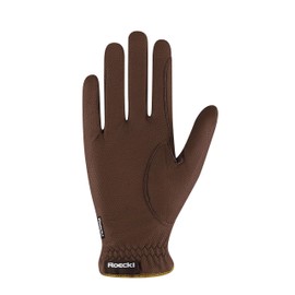 Roeckl Sports equestrian gloves LONA, ladies summer riding glove, mocha/gold 6.5