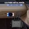 NHHEO Car Hook for Headrest Co-Pilot Glovebox 4 Pcs Universal