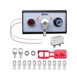 Tarp Switch Kit 12VDC 50 Amps Rotary Start Switch Trailer or Truck Vehicles Circuit with Breaker and Indicator Light and All Mounting Parts Pre-Installation Kit