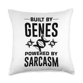 Sarcasm Dna Test Genetic Testing Crispr Microbiology Throw Pillow