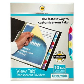 Marbig Professional Indices & Dividers 10 Tab Pp A4 Extra Wide