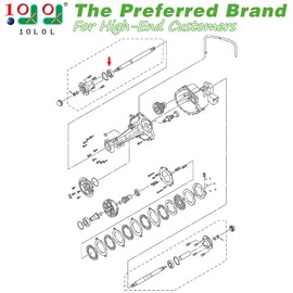 10L0L Golf Cart Rear Axle Bearing, for Yamaha G29/Drive Gas/Electric Golf Cart OEM# JW1-F2176-00-00