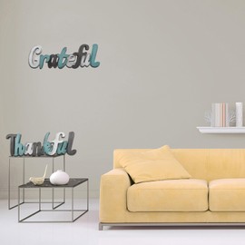 Teal Wood Sign Home Decor Table Top Decoration Wall Hanging Decorative Cutout Block Letter Sign, Rustic Free Standing Wood Letter Sign for Shelf Mantel Decor