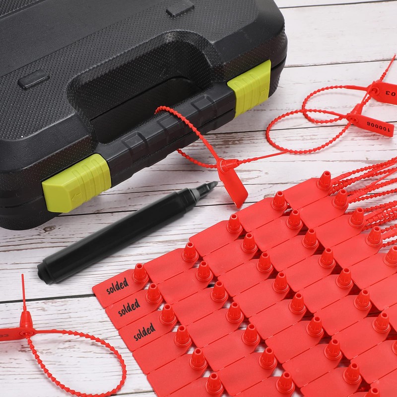 1000 Pcs Plastic Tamper Seals Fire Extinguisher Tags Security Tags