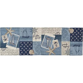 Sander Sailor Patch Tapestry Table Runner Sailor Patch Size 32 x 96 cm