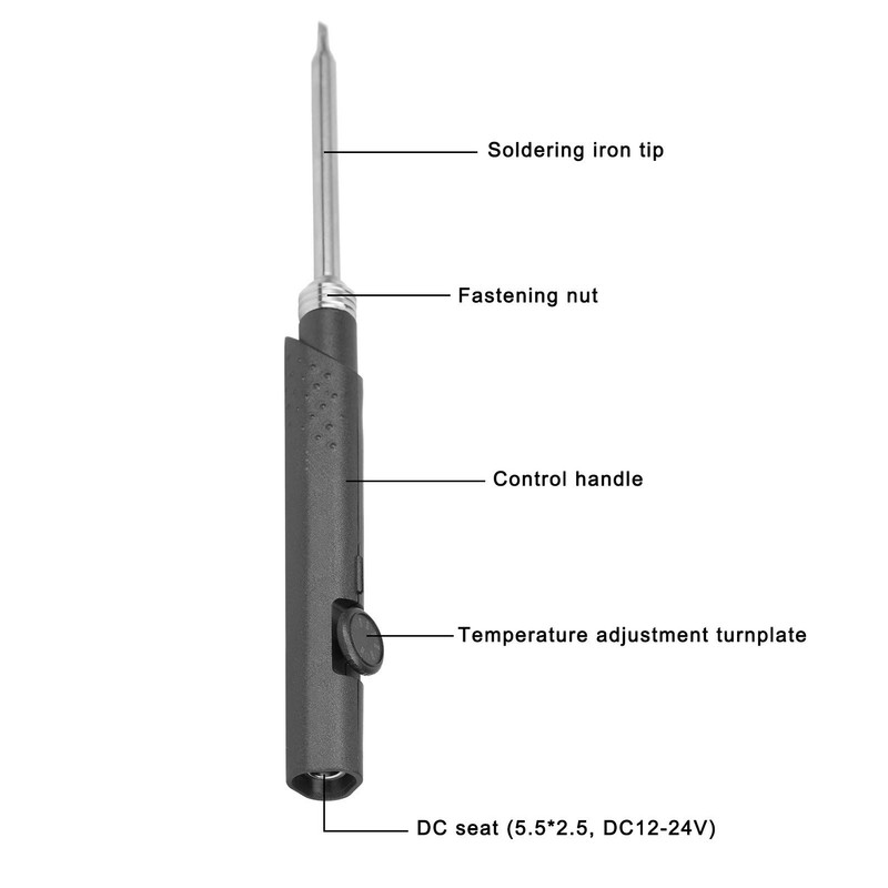 SH72 65W 12‑24V Electric Soldering Iron Adjustable Temperature Portable Welding