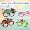 HOWAF 33 Pack Kentucky Derby Paper Frames Glasses,Horsing Racing Derby