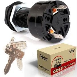 Roykaw Switch Starter Ignition Key Switch for Club Car Precedent Golf Cart 1025086-01 Electric 2-PIN