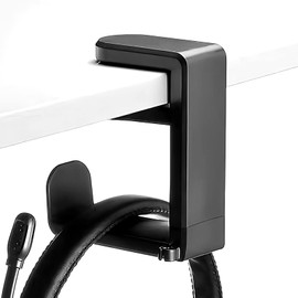 Soporte para Colgar Auriculares,No es Necesario Perforar el Soporte para Auriculares con Clip de Escritorio,Soporte para Auriculares Giratorio de 360°,Viene con Almohadilla de Silicona Antideslizante