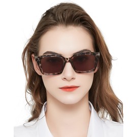 MARE AZZURO Reader Sunglasses Women UV Protection Outdoor Reading Glasses 1.0 1.25 1.5 1.75 2.0 2.25 2.5 2.75 3.0 3.5 4.0 (Brown/brown lens, 2.50)