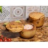 SOLTAKO Olive Wood Salt & Spice Tin Salt & Pepper