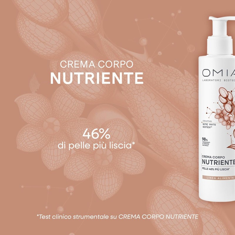 Omia Alimenta, Crema Corpo Nutriente per Pelli Secche e Sensibili,