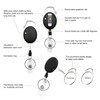 Fushing 10 Pcs Retractable ID Card Holder Key Ring Badge