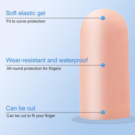 Protectores de dedos de silicona, 10 unidades, fundas de gel para dedos, fundas ajustables para dedos para artritis por dedo en gatillo, crujidos, ampollas y otros dolores en los dedos.