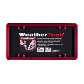 WeatherTech ClearFrame License Plate Frame, Red