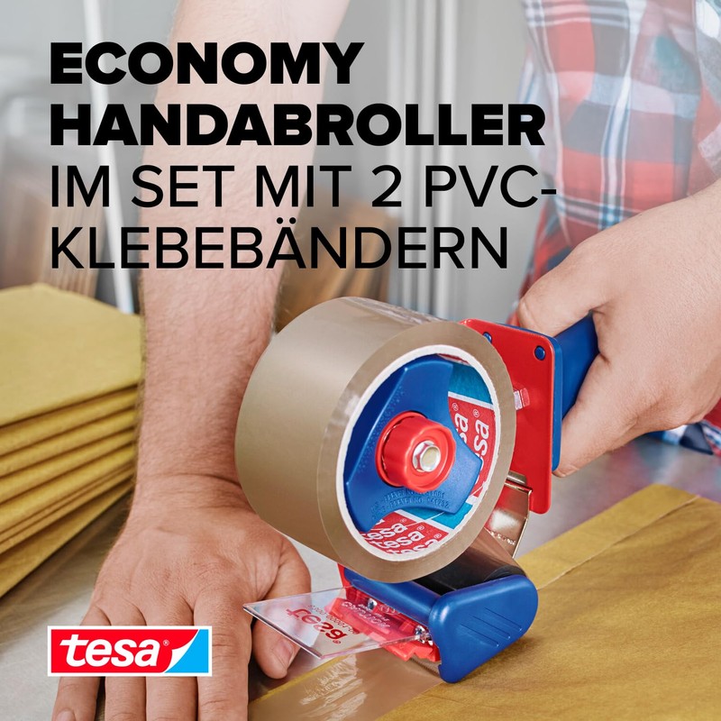 tesapack Packaging Tape Dispenser Plus 2 Rolls of Ultra Strong