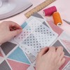 NICENEEDED 12 PCS Plastic Sashiko Stencil, 6.5" x 6.3" Geometric