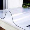 Clear PVC Desk Protector Plastic Crystal Tabletop Topper Thick Small