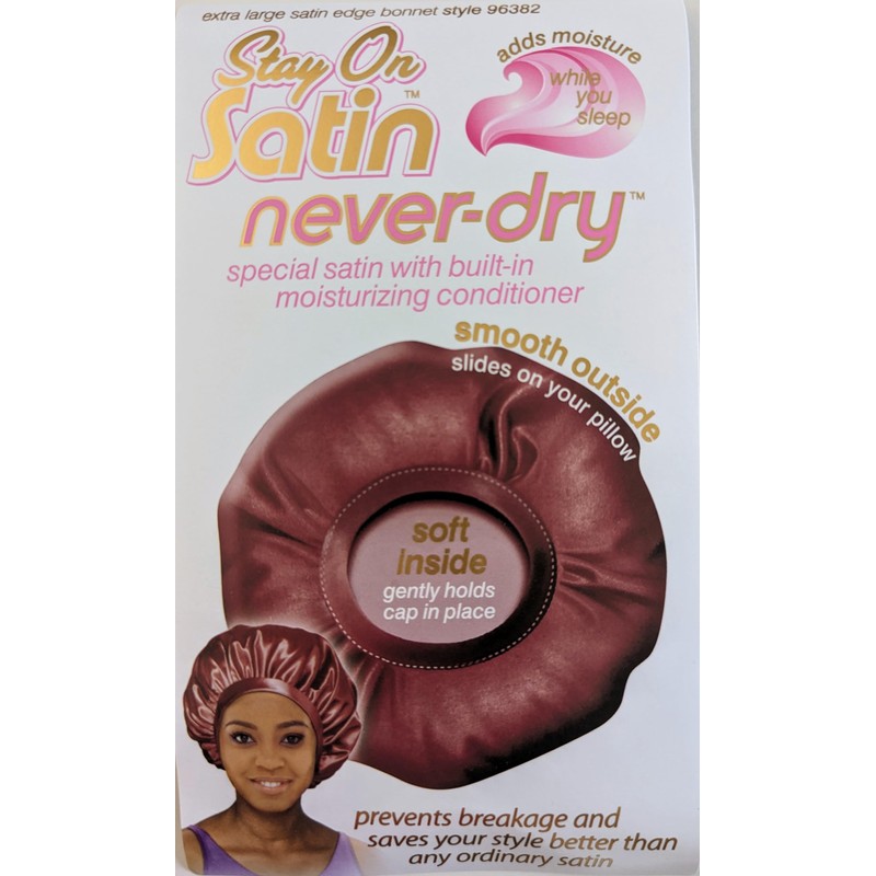 Stay on Satin Never Dry Extra Large Satin Edge Bonnet