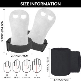 LOVMEAD Sports Gloves for Horizontal Gloves, Children, Protects Hand Palm with Bracelets Pair, Bar Handles, Palm Protection, Wrist Support for Kettlebells Sports (Black, M)