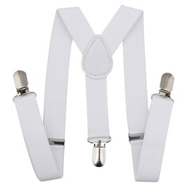 Trimming Shop Mens Braces with Very Strong Metal Clips Heavy Duty Suspenders One Size Fits All Men and Women, Adjustable 25mm Wide Elastic Y Style Suspender