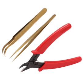 Electric Plier with Elbow and Pointed Tweezer Corrosion Magnetic Resistance Electronic Repair Kit