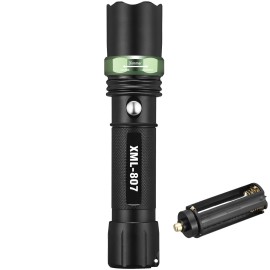 Inkcredibleprinting Tactical Police Super Bright LED 3Modes Flashlight Aluminum Torch Zoomable USA - Green