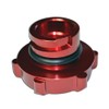 VMS RACING RED OIL CAP with SILVER ENGINE OIL NOTICE
