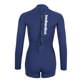 Two Bare Feet Women's Neoprene One-Piece Wetsuit – Premium Swim Suit for Surfing, Swimming, Scuba Diving & Water Sports, Flexible, Durable, Multiple Styles (Arabella Shorts (Navy), L)