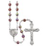 Amethyst Crystal Aurora Borealis Rosary with a Deluxe Center and