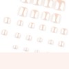 24 Pc Press on Toenails Short,YIHONGYAN Chrome Fake Toe Nails