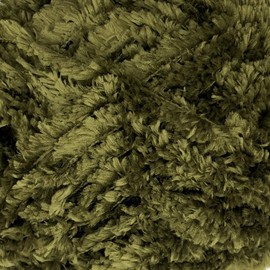 Buvemu Plush Faux Fur Bulky Yarn, Super Soft Fluffy Fuzzy for Knitting Crocheting Crafting, 100 Gram (3.53 Ounces) 109 Yards (100 Meters) (Olive Green) (3 Skeins)