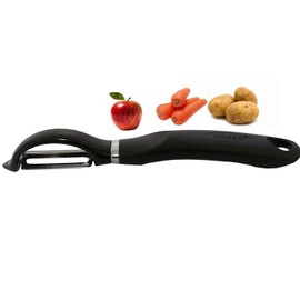 IMUSA USA Easy to Use Manual Chef Vegetable and Fruit Peeler, Black
