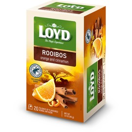 LOYD® Rooibos Tea with Orange, 20 Tea Bags, 40 g, Herbal Tea, Redbush Tea Mix, High-Quality Tea Leaves, Brewing Express Tea