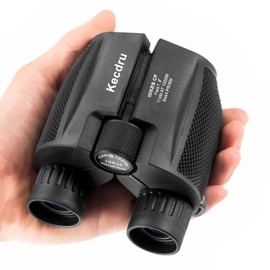 Kecdru Binoculars for Adults, 10x25 FMC BAK4 Optics High Power Foldable Compact Binocular with Cleaning Cloth and Carry Case for Adults Kids Bird Watching Concert Camping Travel