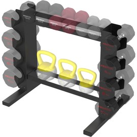 PROIRON Compact Dumbbell Rack Stand Only, Stable Dumbbell Storage Rack with Extra Long Steel Pipe Base ,Weight Rack for Dumbbells Strength Training Dumbbell Racks，Weight Rack for Kettlebells Home Gym Storage,Max.Weight 450 lbs.