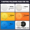 Autolock 6" Buffing Polishing Pads, 7Pcs 6Inch (150mm) Waffle Foam